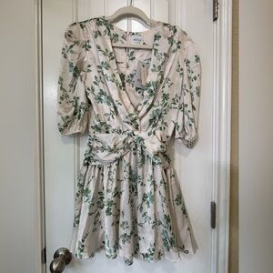 New ✨ MISA Narcissa Short-Sleeve V-Neck Mini Dress